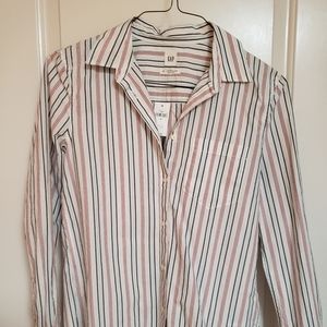 Gap Fitted Boyfriend Striped Shirt